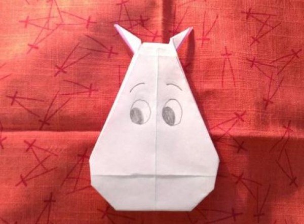 Cute Moomins origami tutorial for children with illustrations