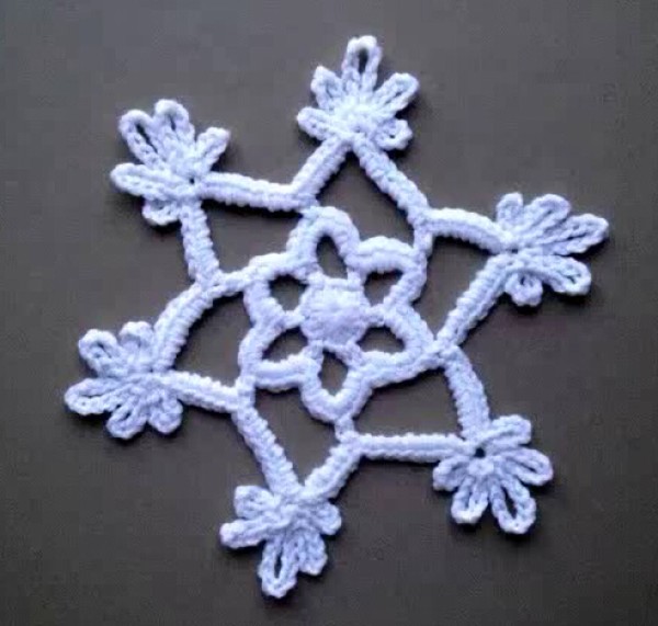 Christmas crochet snowflake handmade video tutorial