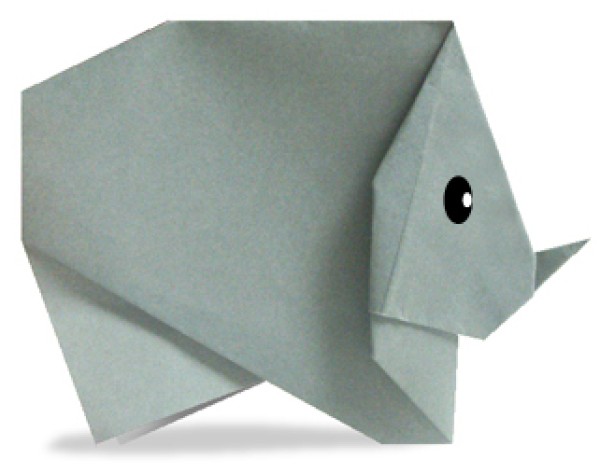 Simple Origami Rhino Origami Tutorial for Children