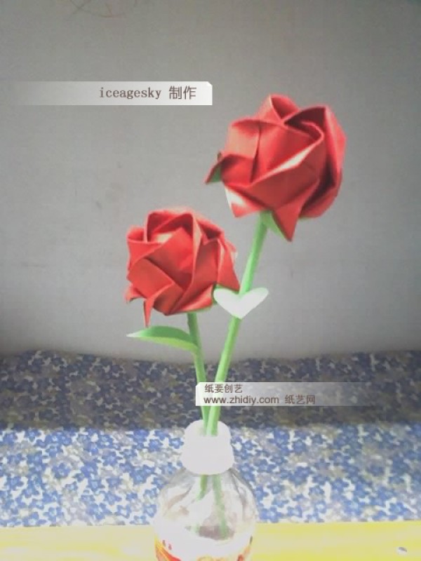 iceagesky origami rose