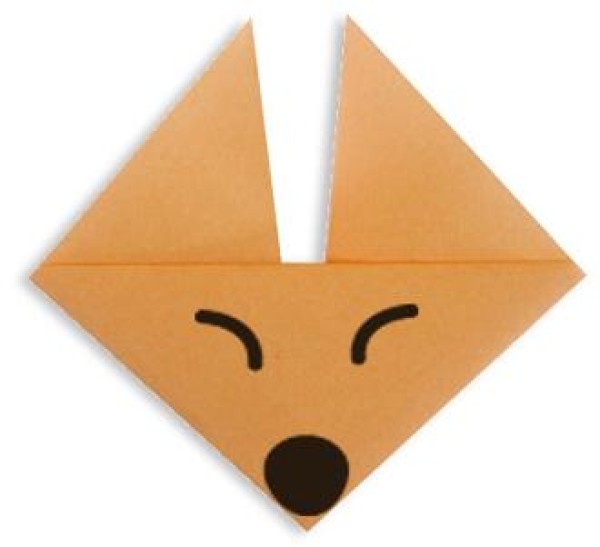 Simple Origami Fox Illustrated Tutorial