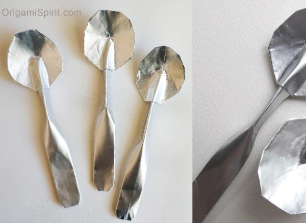 Handmade Origami Encyclopedia teaches you how to make an origami spoon