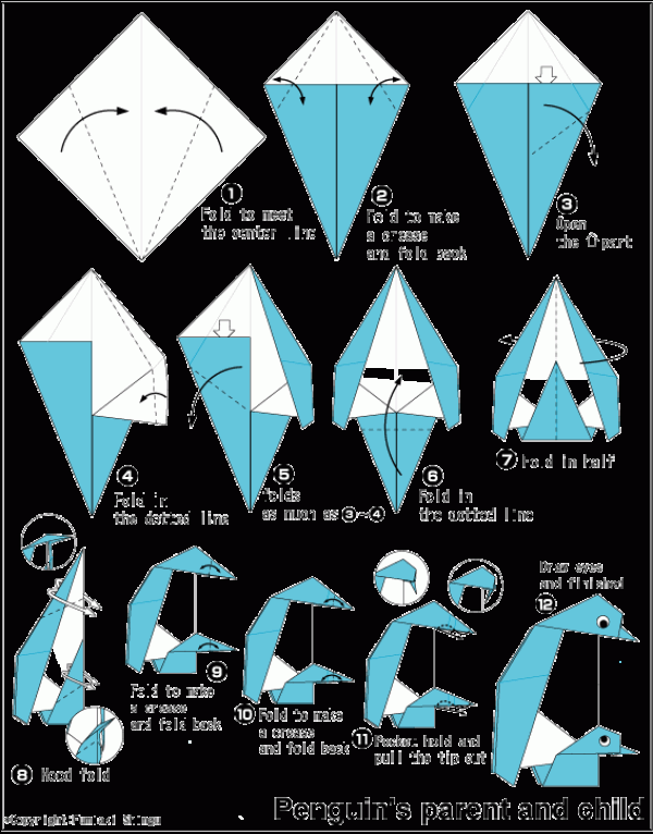 Origami Penguin House Childrens Origami Tutorial