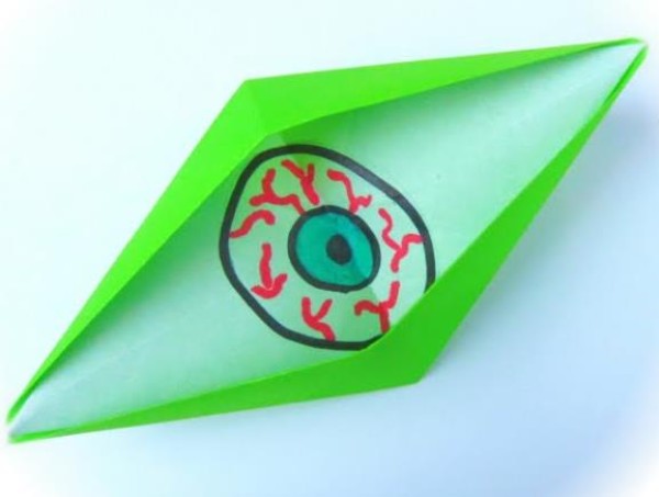 Halloween handmade origami teaches you how to make origami eyes and make Halloween handmade decorations