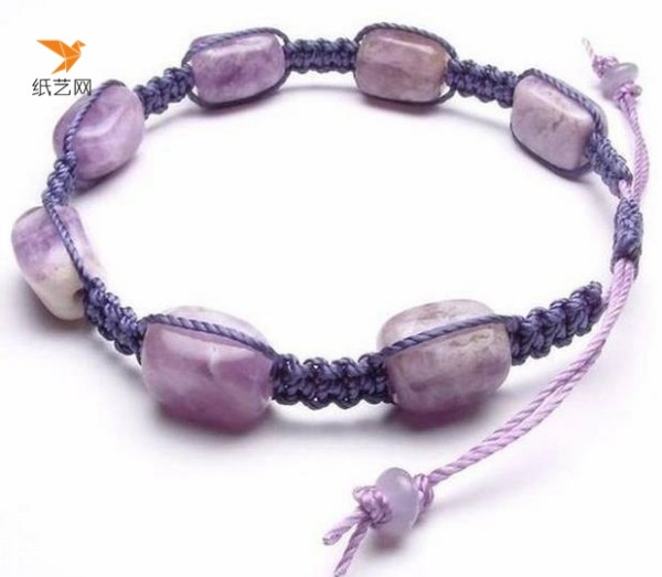 How to make a bracelet? Hand-woven jade beaded bracelet making tutorial illustration