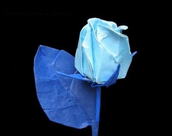 Origami Rose Encyclopedia - Illustrated Tutorial of Origami Bud Paper Rose