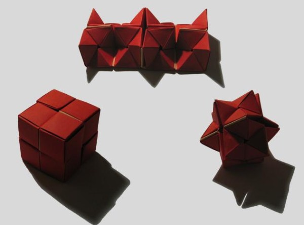 Double star deformation hand-made origami tutorial—David Brill