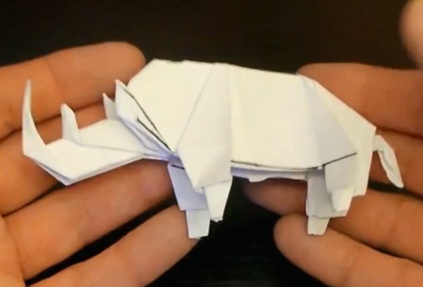 Origami Encyclopedia: Origami Rhino Handmade Origami Video Tutorial