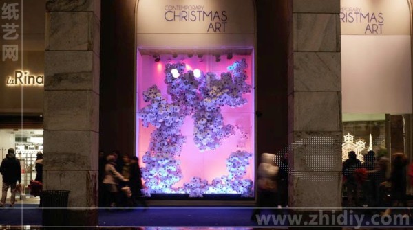 Paper art Christmas window design