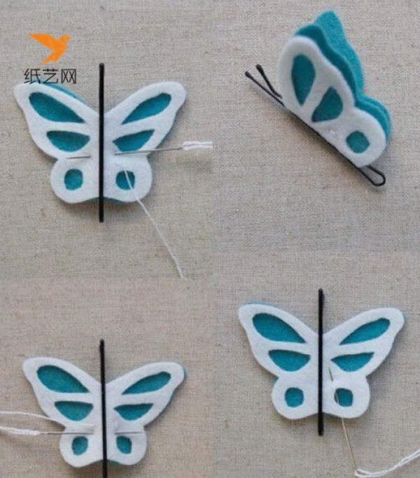 How to DIY hairpins? Tutorial on hand-making simple non-woven beautiful three-dimensional butterfly hairpins