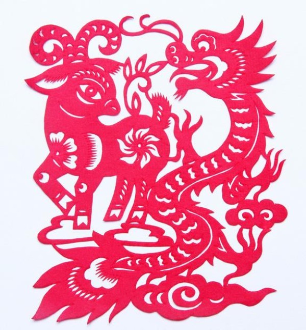 Year of the Sheep Paper Cutting Paper Cutting Dragon and Paper Cutting Sheep Paper Cutting Pattern Paper Cutting Tutorial