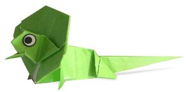 Childrens fun origami lizard handmade origami tutorial