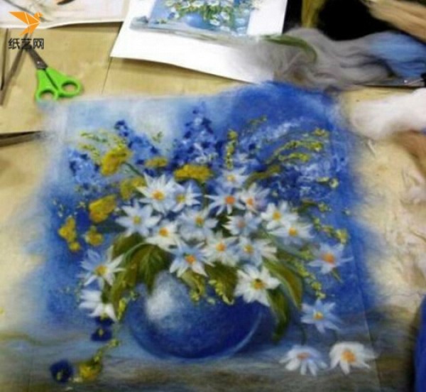 How to make wool felt? Illustrated tutorial on making handmade wool felt aesthetic art paintings