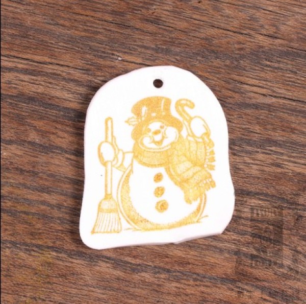 Rubber Stamp Christmas Snowman Heat Shrink Sheet Tutorial