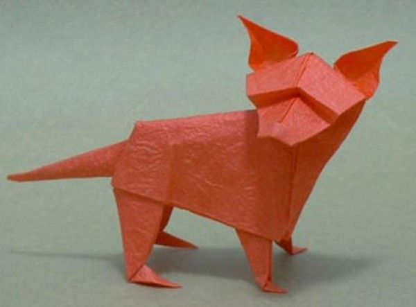 Little fox origami drawing tutorial teaches you cute origami little fox