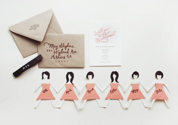 Small paper-cut decorations in invitation cards