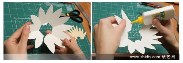 Lotus three-dimensional card making tutorial