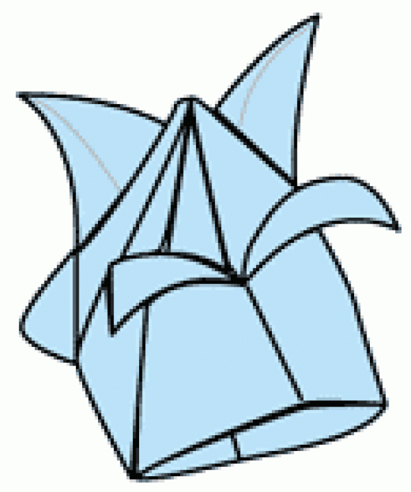 Origami tulip making