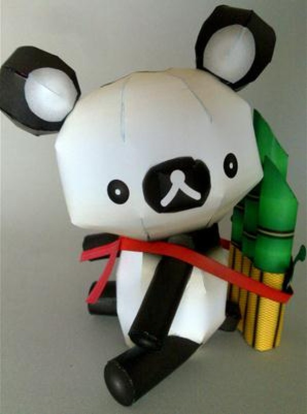 [Paper Model] Rilakkuma Bamboo Panda Paper Model Free Download