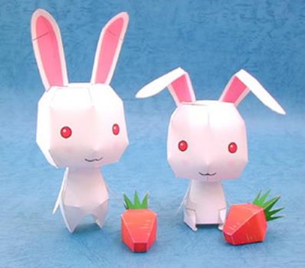 【Paper Model】Mid-Autumn Festival Simple Bunny Paper Model Handmade Tutorial