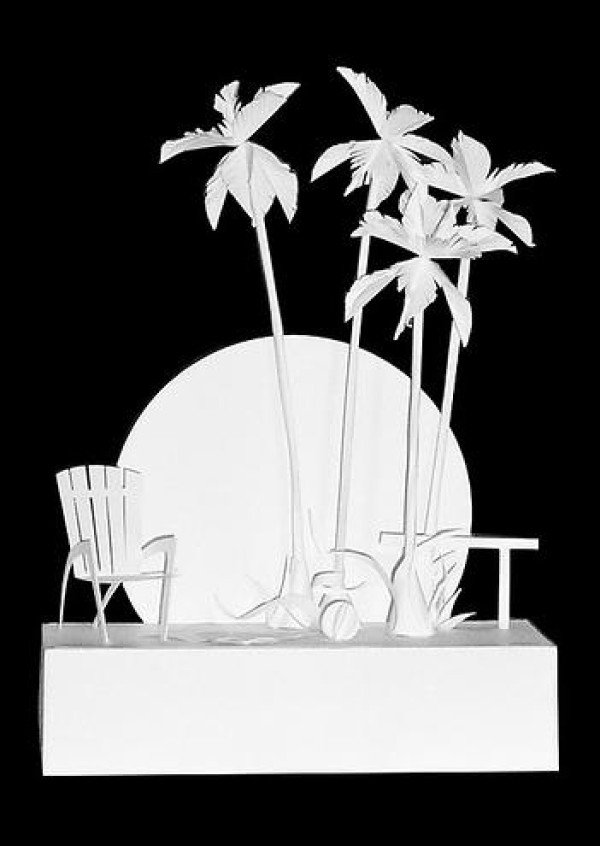 Appreciation of a set of black and white paper sculptures