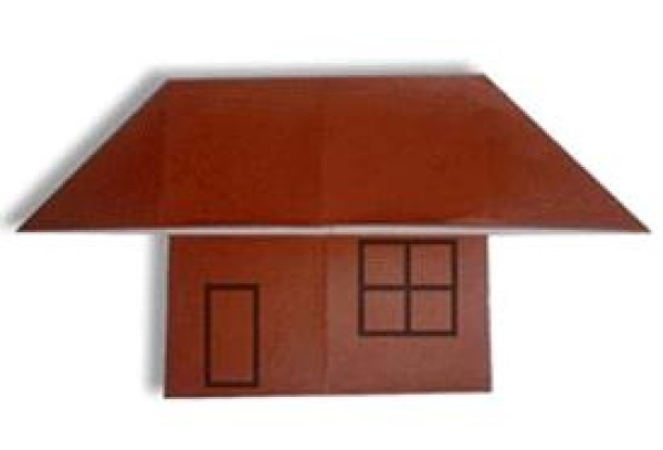 Simple origami small house origami tutorial