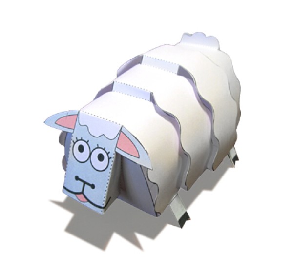 [Paper Model] Super simple handmade DIY drawings of paper model sheep for the New Year and Year of the Sheep