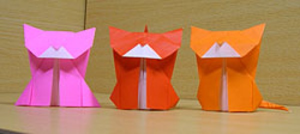 Sitting origami kitten tutorial