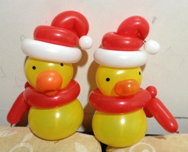 Balloon Shape Christmas Christmas Little Yellow Duck Handmade Video Tutorial Teach You Magic Balloons