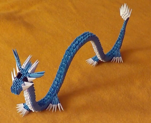 Origami Triangle with Chinese Dragon Handmade Origami Video Tutorial