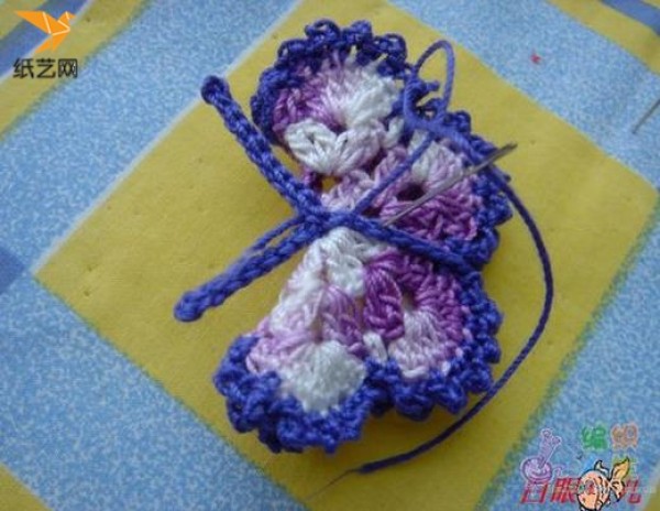 Handmade crochet Christmas gift decorative butterfly