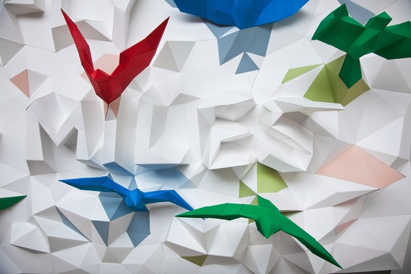 Words Fly Thousands of Miles Paper Sculpture 3D Poster