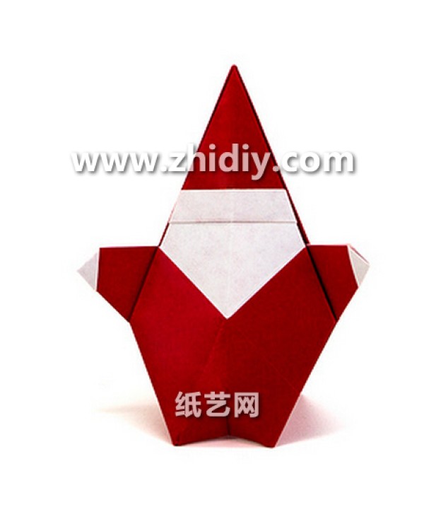 Simple handmade origami making tutorial for Santa Claus