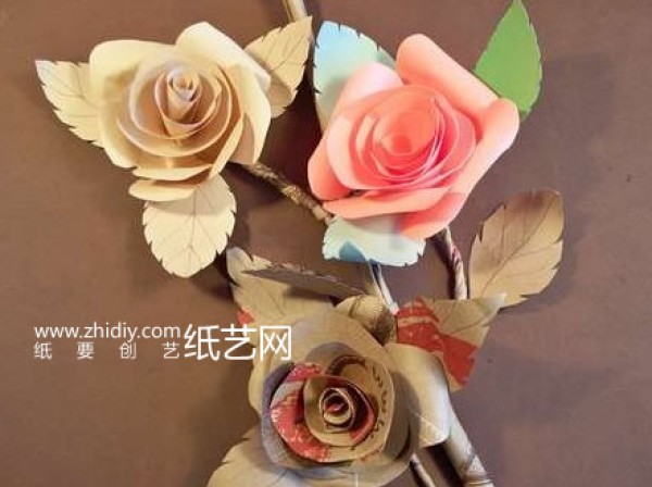 Paper art rose making tutorial-Valentine’s Day gift