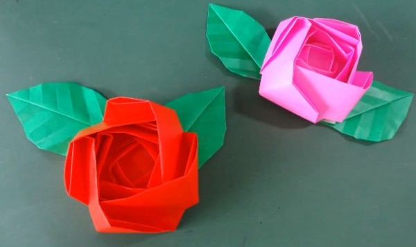 How to fold a rose - super simple origami video tutorial for origami roses