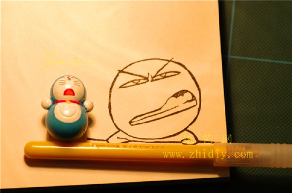 Rubber stamp emoticon stamp grinning