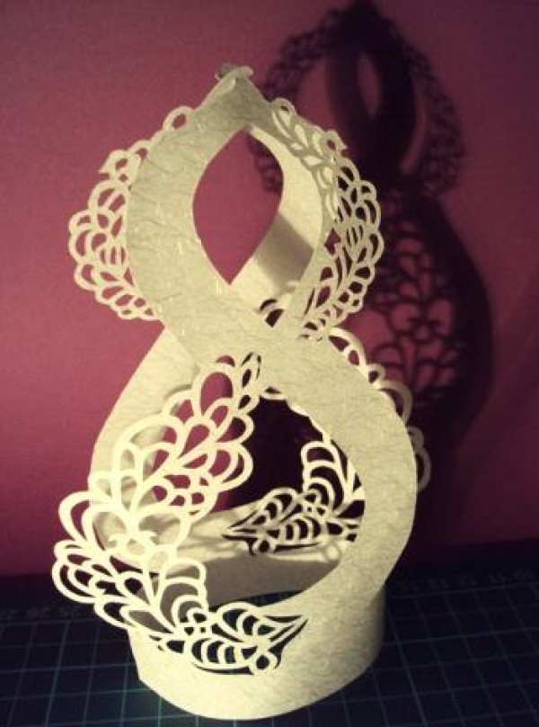 3D three-dimensional paper-cut carving paper art decoration handmade tutorial