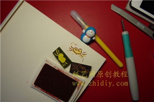 Rubber stamp tutorial for beginners - love