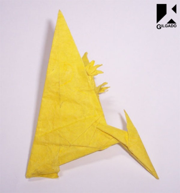 Baby pterosaur origami tutorial—Fernando Gilgado