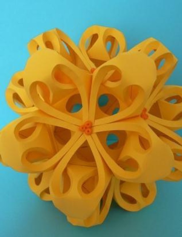 Paper module paper ball flower handmade tutorial