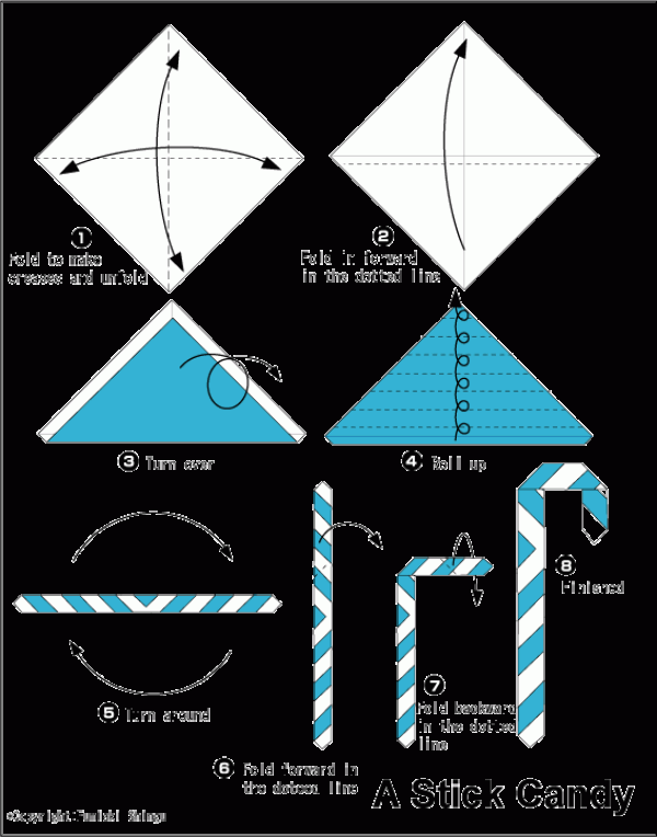 Christmas lollipop DIY childrens origami tutorial