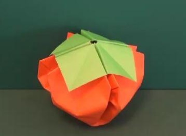 Origami encyclopedia video tutorial teaches you step by step how to make exquisite origami persimmons