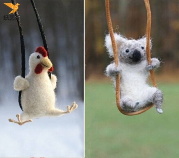 How to make wool felt? Appreciation of handmade cute wool felt farm animal works