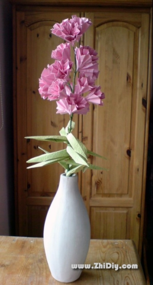 Paper flowers in the living room