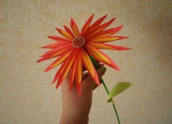 Sunflower handmade origami flower diy real shot tutorial