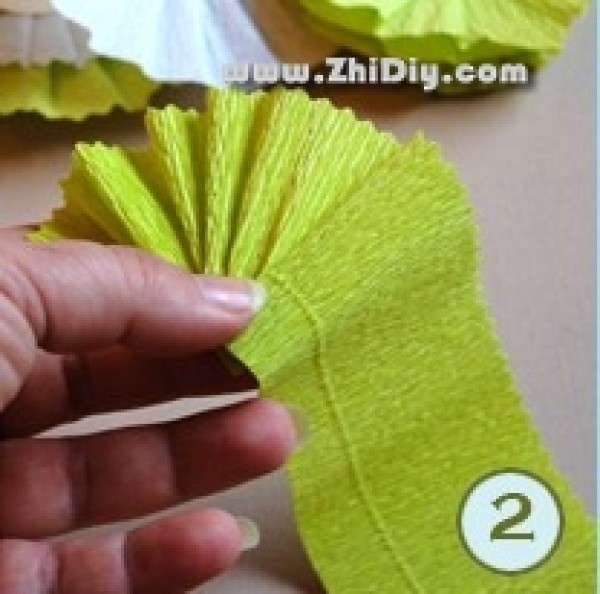 Crepe paper corsage making