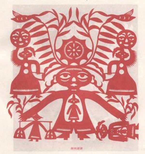 Mongolian shamanistic paper-cutting and paper-cutting types