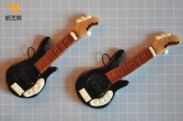 How to use ultralight clay? Illustrated tutorial on how to make a hand-made soft clay mini guitar