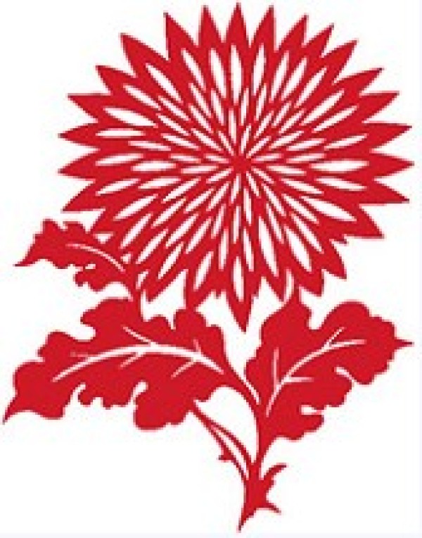 Paper-cut chrysanthemum pattern and cutting method tutorial