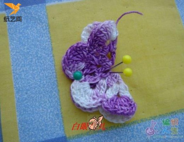 Handmade crochet Christmas gift decorative butterfly